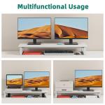 Dual Monitor Stand Riser for Workstations and Laptops