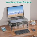 Adjustable Dual Monitor Stand and Desk Organizer