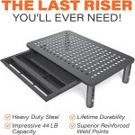 EVOOMI Desk Monitor Stand - 2 Pack Riser