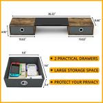 WESTREE Dual Monitor Stand with Storage Drawers