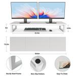 Dual Monitor Stand Riser for Workstations and Laptops