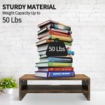 Wooden Dual-Tier Monitor Stand with Storage