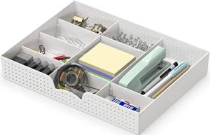 Adjustable Drawer Organizer Tray with 9 Compartments