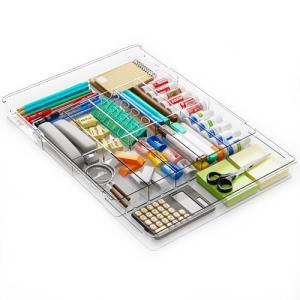Expandable Desk Drawer Organizer with Adjustable Compartments