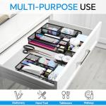 Metal Mesh Desk Drawer Organizer with 6 Compartments