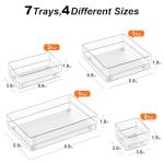 7-Piece Non-Slip Drawer Organizer for Multi-Use