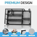 Metal Mesh Desk Drawer Organizer with 6 Compartments