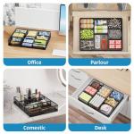 Metal Mesh Desk Drawer Organizer with Adjustable Compartments