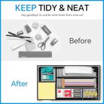 Metal Mesh Desk Drawer Organizer with 6 Compartments