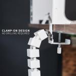 VIVO Adjustable Desk Cable Management Kit - White