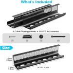 Under Desk Cable Management Tray Kit - 26PCS