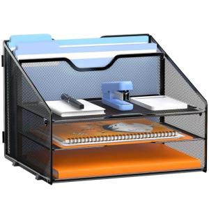 GAWERK Mesh Letter Tray Organizer with 3 Trays