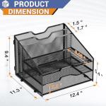 GAWERK Mesh Letter Tray Organizer with 3 Trays