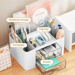 Marbrasse Multi-Functional Desk Pen Organizer with Drawers