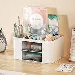 Marbrasse Multi-Functional Desk Pen Organizer with Drawers