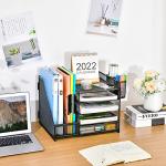 Marbrasse 5-Tier Desk Organizer with File Holder