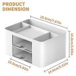 Marbrasse Multi-Functional Desk Pen Organizer with Drawers