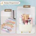 360 Rotating Desk Pen Organizer with 5 Slots