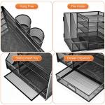Marbrasse 5-Tier Desk Organizer with File Holder