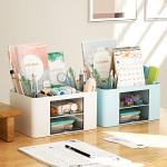 Marbrasse Multi-Functional Desk Pen Organizer with Drawers