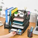 Marbrasse 5-Tier Desk Organizer with File Holder