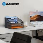 GAWERK Mesh Letter Tray Organizer with 3 Trays