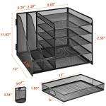 Marbrasse 5-Tier Desk Organizer with File Holder