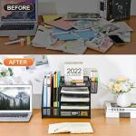 Marbrasse 5-Tier Desk Organizer with File Holder