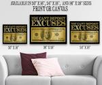 Dream Big: You Can't Deposit Excuses Canvas Art