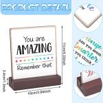Inspirational Wooden Desk Decor with Quotes Plaque