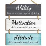 Rustic Motivational Wall Art for Home Office