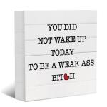 Inspirational Rustic Wooden Box Sign for Office