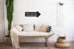 Wooden Arrow Wall Sign: Don't Look Back