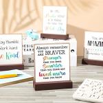 Inspirational Wooden Desk Decor with Quotes Plaque