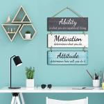 Rustic Motivational Wall Art for Home Office