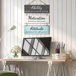 Rustic Motivational Wall Art for Home Office