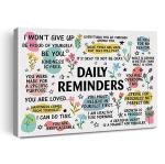 Daily Inspiration Canvas Wall Art for Positive Vibes