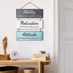 Rustic Motivational Wall Art for Home Office