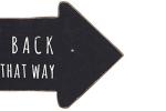 Wooden Arrow Wall Sign: Don't Look Back