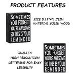 Inspirational Wood Box Sign for Home Office Decor