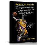 Kobe Bryant Mamba Mentality Inspirational Canvas Art