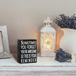 Inspirational Wood Box Sign for Home Office Decor