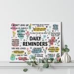 Daily Inspiration Canvas Wall Art for Positive Vibes