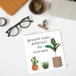 Motivational Wood Block Sign for Growth Mindset