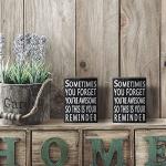 Inspirational Wood Box Sign for Home Office Decor