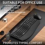 RECCAZR Ergonomic USB Keyboard with Wrist Rest