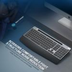 Ergonomic Wireless Keyboard with Wrist Rest and Holder