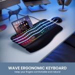 VEILZOR Ergonomic Backlit Keyboard with Wrist Rest