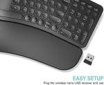 Arteck Wireless Ergonomic Split Keyboard with Wrist Rest
