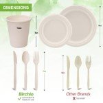 300-Piece Biodegradable Paper Plates & Utensils Set